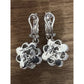 Judith Ripka 925 Sterling Silver CZ Dangle Earrings Rope Chain 14.4g Designer