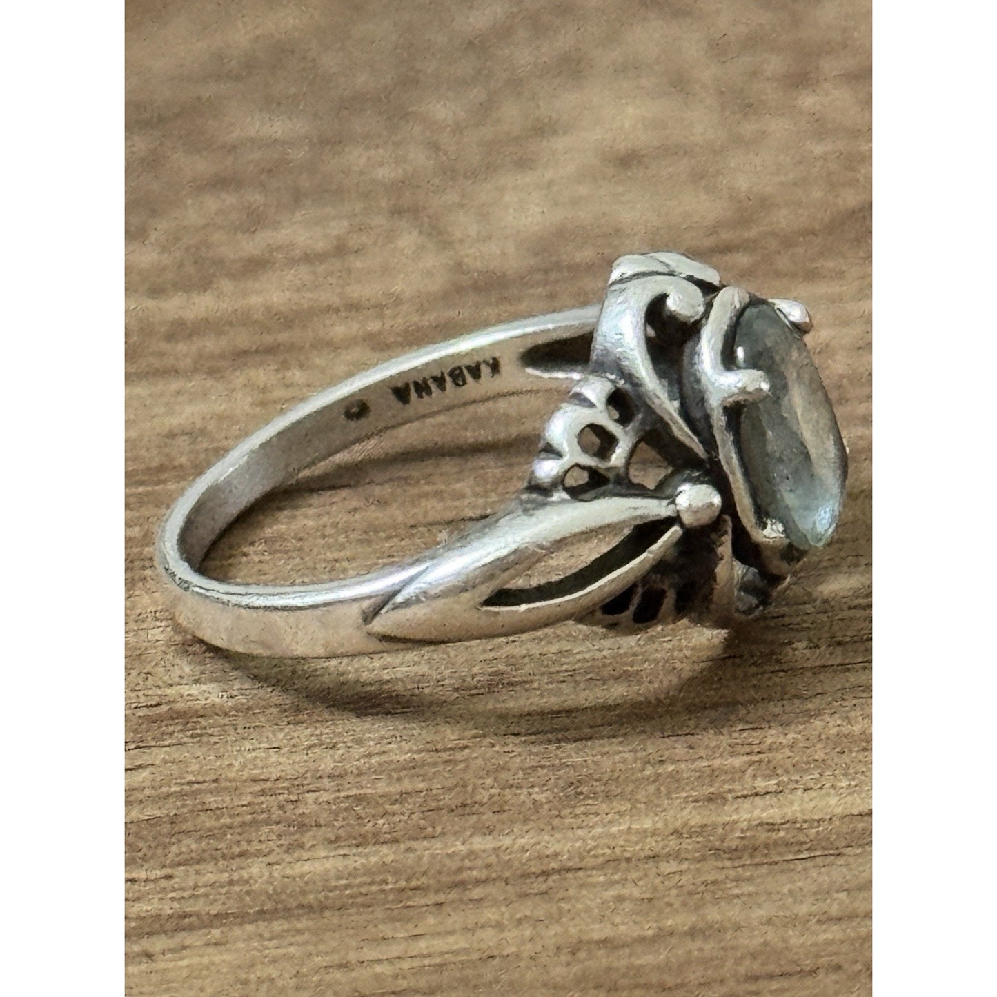 Vintage Blue Topaz Sterling Silver Ring By KABANA Size 6
