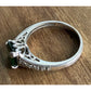 Vintage Sterling Silver Emerald Style Green Stone w/ White Sapphires Ring Size 7