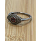 Vintage HSN Rarities Carol Brodie Sterling Silver Evil Eye Red Sapphire Ring Sz