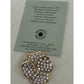 Vintage Brand New 1997 Smithsonian Crystal Pave Gold Tone Pansy Flower Brooch