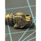 Vintage Milor Italy 925 Gold Vermeil Double Panther Head Braided Cuff Bracelet