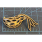 Vintage Monet Gold Tone Leaf Spray Brooch Large Openwork Textured Signed 3”