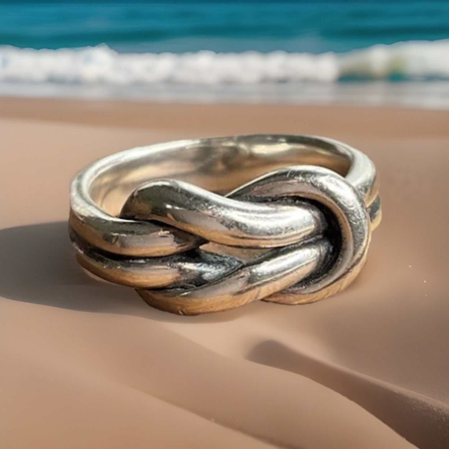 Sterling Silver Knot Ring Love Knot Band Minimalist Infinity Ring Size 5.5