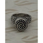 Pre owned James Avery Retired Sterling Silver African Beaded Swirl Ring Size 5.5