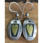 Vintage Two Tone Heart Sterling Silver And Gold Dangle Drop Earrings Signed FF