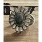 Vintage Sterling Silver Green Turquoise Ring Navajo Style Cluster Size 8