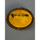 Antique Victorian Revival Cameo Brooch Gold Tone Pressed Glass c1900