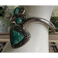 Vintage Sterling Southwestern Silver Signed NK Amazonite Cuff Bracelet 37 Grams!