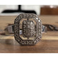 Vintage HN HENG NGAI 925 Sterling Silver Pave Real Round-Cut Diamonds