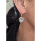 Silpada RETIRED Silver 925 Bezel Set Oval Blue Topaz Dangle Earrings W1157