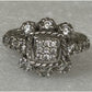 Judith Ripka Sterling Silver Diamonique Halo Cluster Ring size 7 - 9gr
