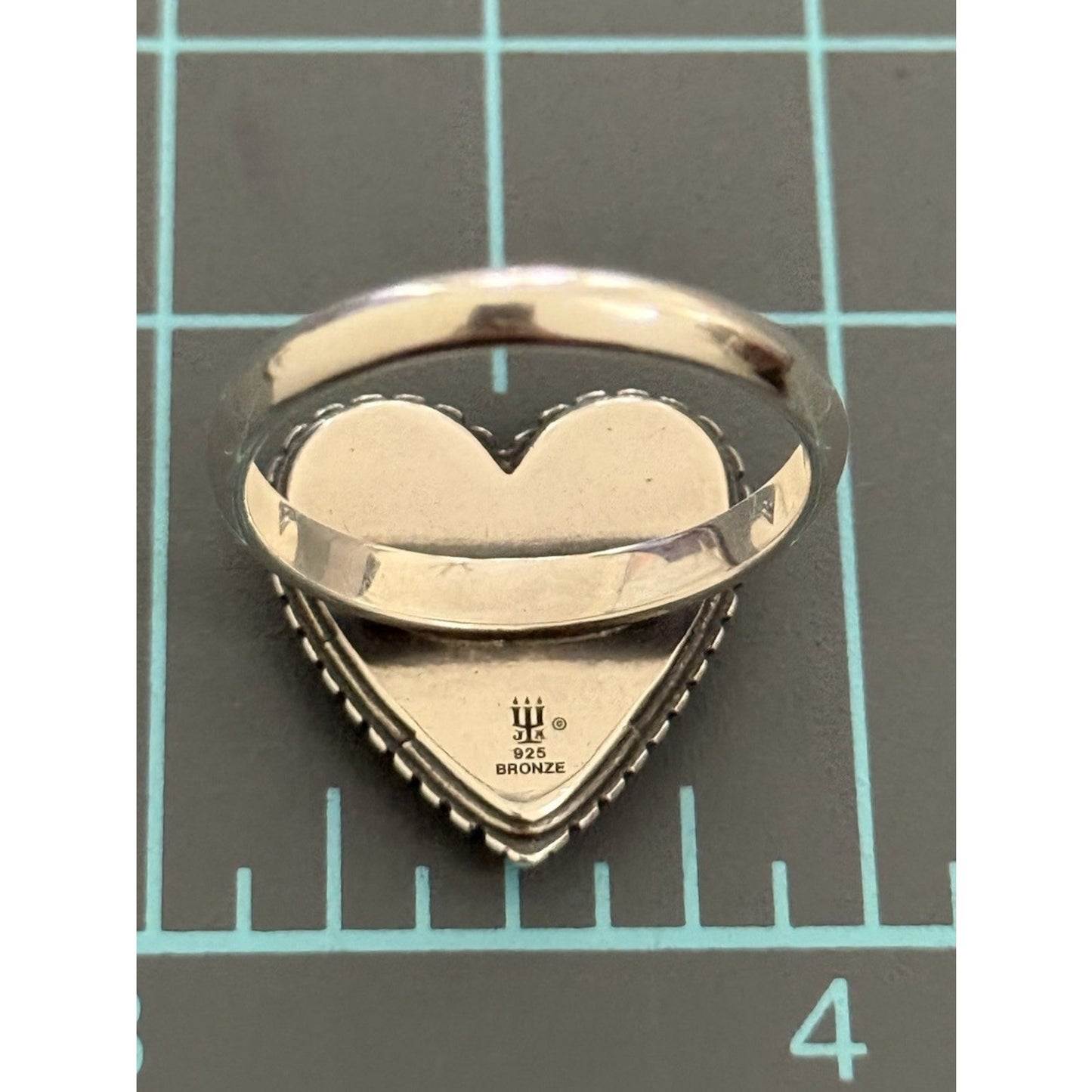 James Avery Retired Bronze & Sterling Silver Heirloom Heart Ring Size 9.5 Pre-Owned