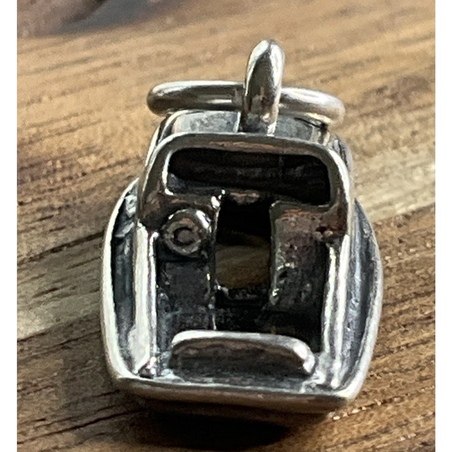 Vintage Sterling Silver Speedboat Charm