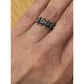 Vintage Sterling Navajo Sterling Green Turquoise Snake Eye Beaded 925 Ring Sz 6