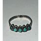 Vintage Sterling Silver Turquoise Cluster Ring Size 6.5 Southwestern Style