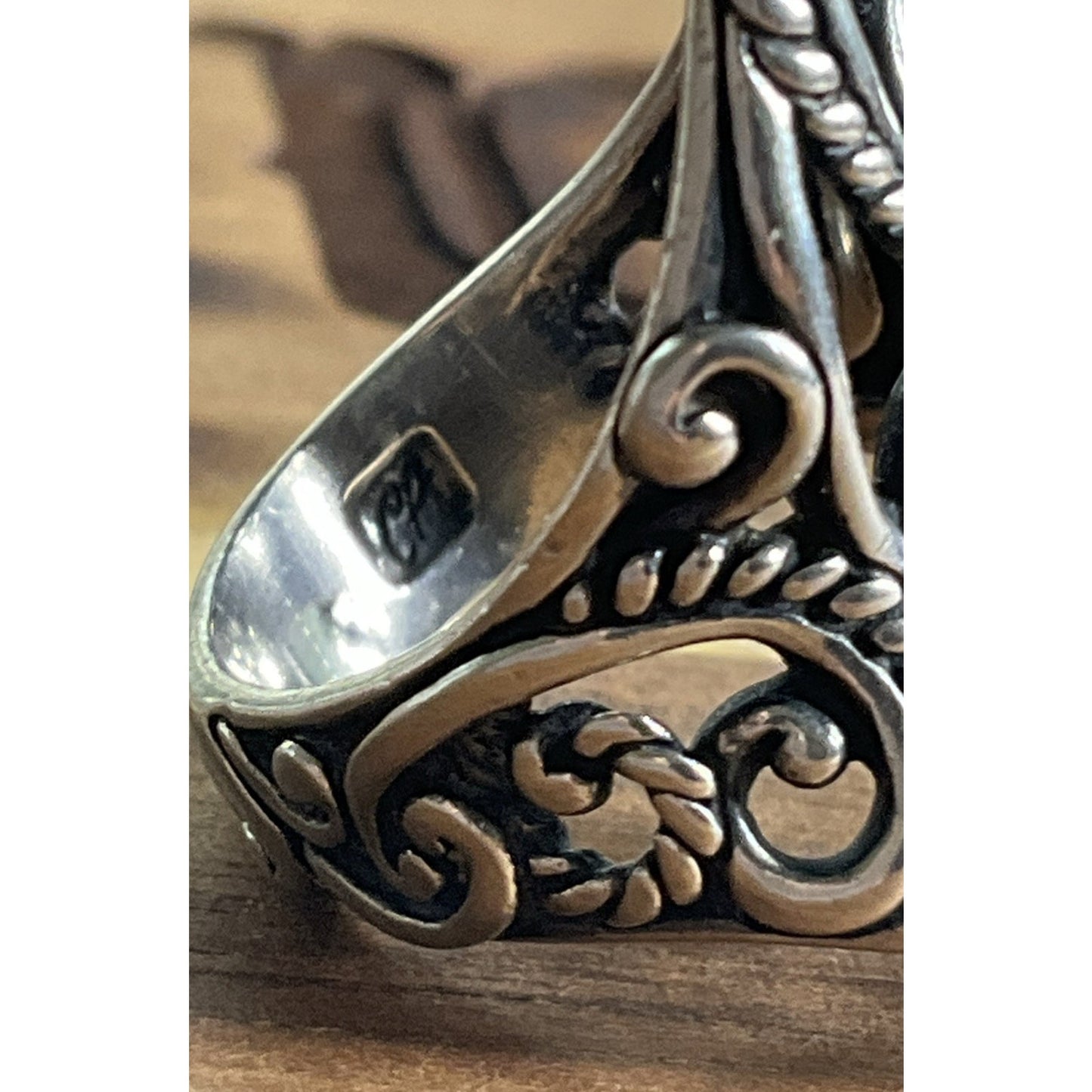 Carolyn Pollack Relios 925 Sterling Silver Filigree Scroll Ring Size 6