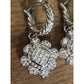 Judith Ripka 925 Sterling Silver CZ Dangle Earrings Rope Chain 14.4g Designer