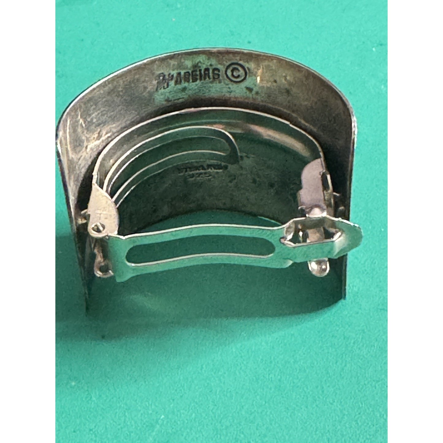 Vintage Sterling Deer Antler Barrette Signed P. Arribas Hinged Ponytail Holder