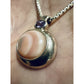 Vintage 925 Amethyst Mother Pearl With Necklace 7g FAS Italy Mirror Box Chain 16