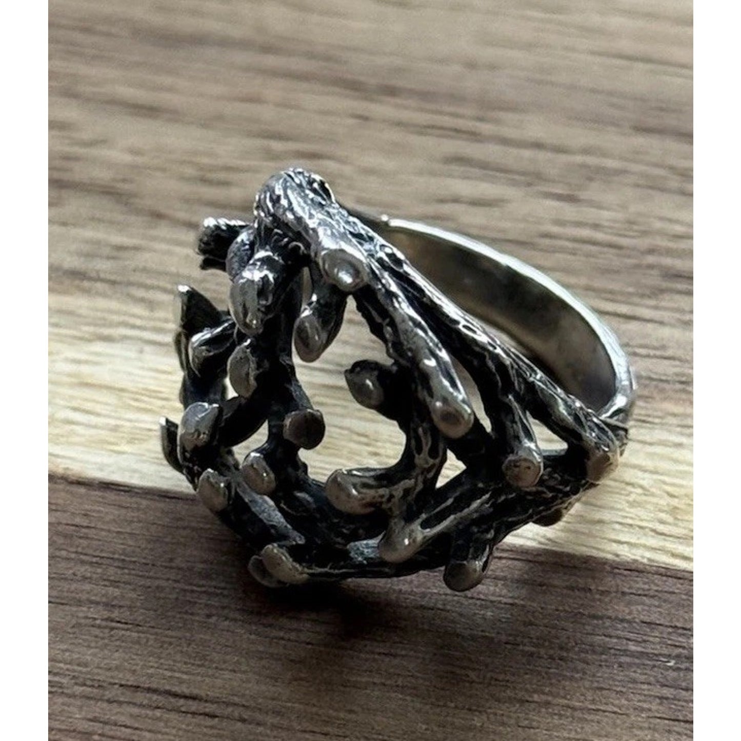 Retired James Avery Sterling Silver Brutalist Branches Ring Size 7