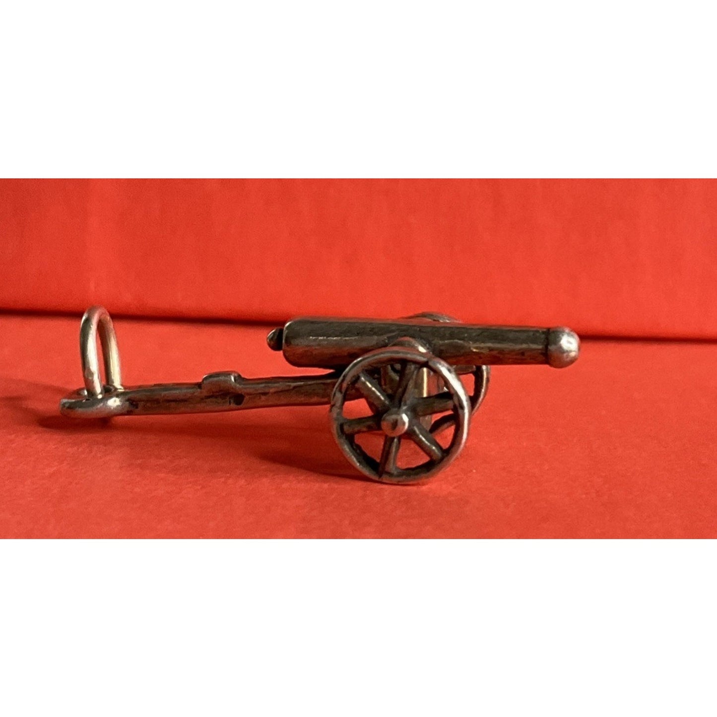 Vintage Sterling Silver Cannon Charm