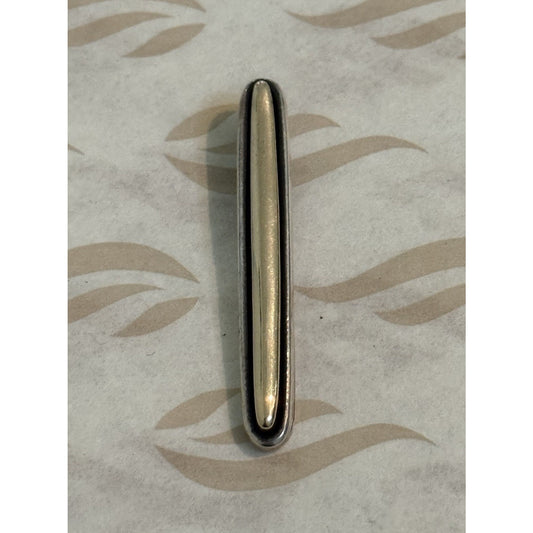 Pre Owned James Avery Retired Sterling Silver & 14k Gold Geometric Bar Pendant
