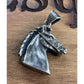 Vintage Silver Tone Horse Head Pendant Western Equestrian Charm Horse