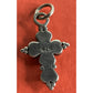 Vintage 925 Sterling Silver Puffy Heart Cross Charm