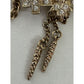 Vintage Lind 14KGE Rhinestone Cuckoo Clock Quartz Watch Brooch Pendant