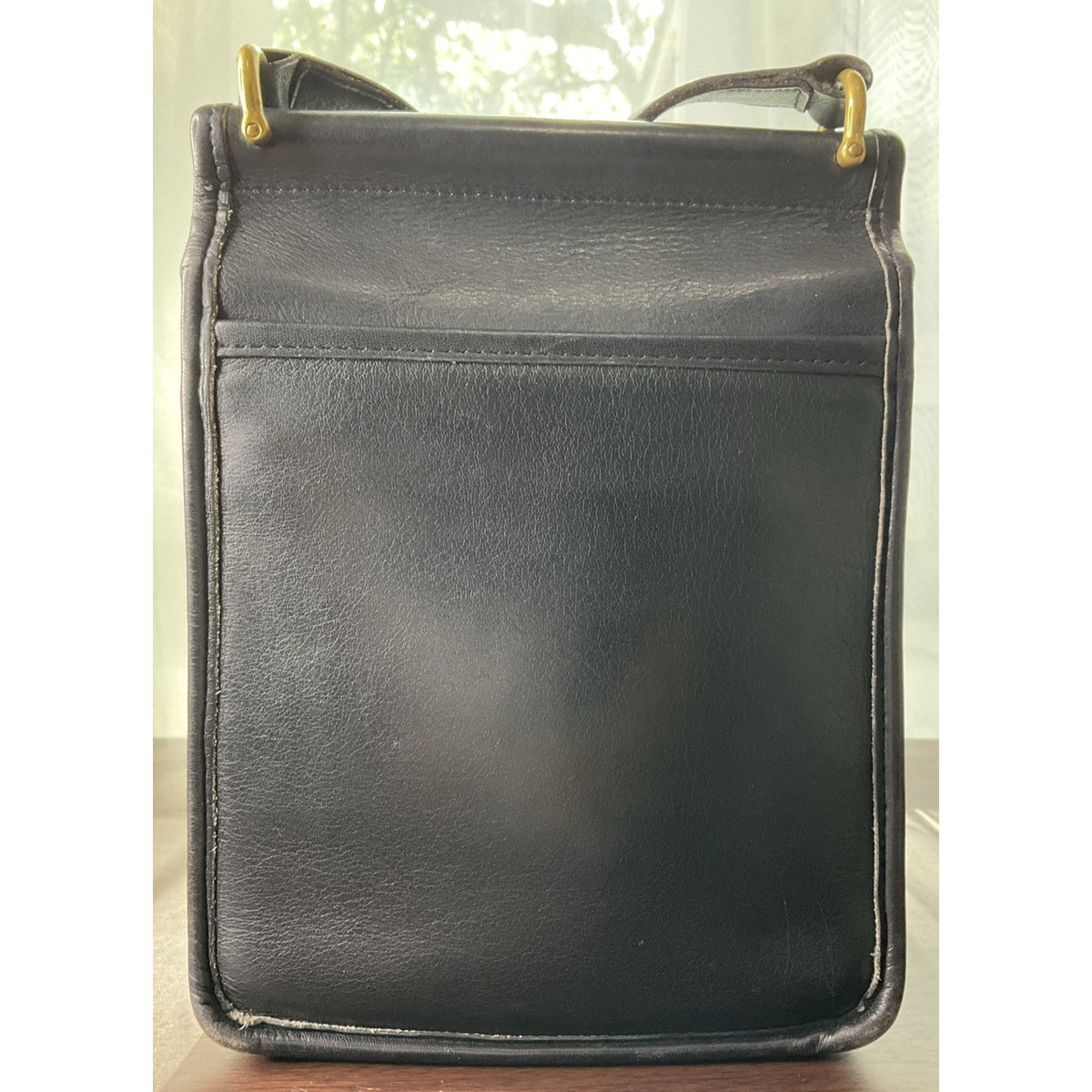 Vintage Coach Black Murphy Leather Crossbody Shoulder Bag Purse Turn Key Lock