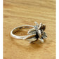 James Avery RARE Retired Silver Christmas Flower Ring Size 5.5