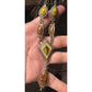 Vintage Whitney Kelly Necklace Sterling 925 Tigers Eye Jasper MOP Beaded Y Drop
