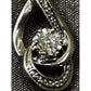 925 Sterling Silver Genuine Diamond Infinity Swirl Pendant Necklace 18” Italy 9g