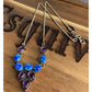 Sterling Silver Blue Opal Amethyst Necklace Statement 925