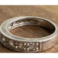 Sterling Silver CZ Eternity Band Ring Size 7.5 Milgrain Wedding Stack 925