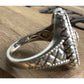 ATR 925 14K Gold Diamond Sterling Silver Ring Thailand Ornate Size 7.25