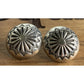 Vintage Sterling Silver Concho Floral Bold Dome Earrings 12g