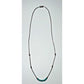 Minimalist Liquid Sterling Silver Turquoise Bead Layering Necklace Southwestern