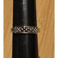 Vintage Michael Dawkins Sterling Silver Beaded Pebble Bar Ring Size 7.5 5g