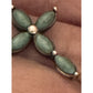 Vintage Native American Southwest Sterling Silver Petite Turquoise Cross Pendant
