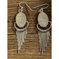 Vintage Sterling Silver Wild Horse Fringe Dangle Earrings Signed 97