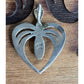 Vintage Sterling Silver Heart Pendant With Turquoise Southwestern Style