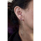 Vintage 925 Sterling Silver & 18K Gold Fleur De Lis King Rolo Chain Earrings