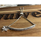 Sterling Silver IBBCN Blue CZ Bar Bracelet Butterfly Charm Adjustable Chain