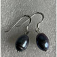 RJ Sterling Silver Dark Pearl Dangle Earrings RJ 925
