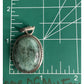 Vintage 925 Sterling Silver Aquamarine Jade Quartz Pendant