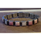 Sterling Silver Pink Shell & Stone Link Bracelet 7” WK 925 China 32.6g