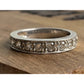 Sterling Silver CZ Eternity Band Ring Size 7.5 Milgrain Wedding Stack 925