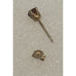 Vintage T&C 14k Gold Garnet Stud Earrings January Birthstone